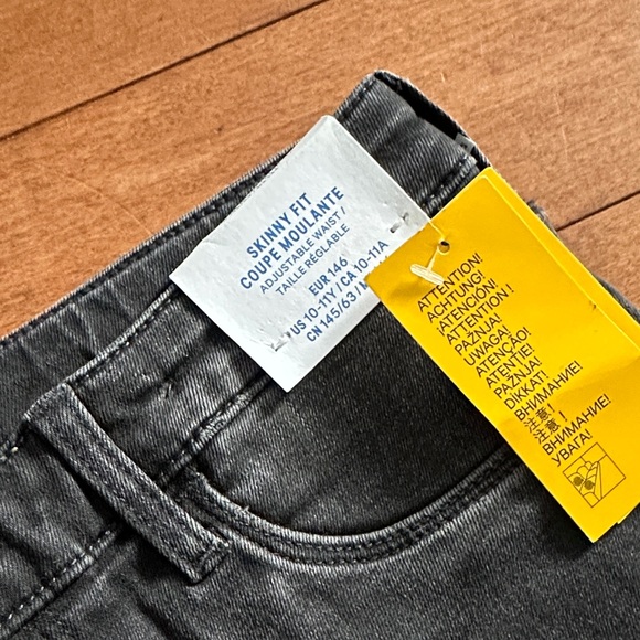 H&M Kids Black Jeans with Blue Stripe - Picture 2 of 2